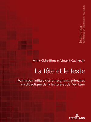 cover image of La tête et le texte